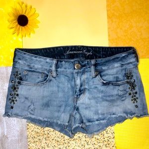 American Eagle embellished Jean Shorts, Size 4